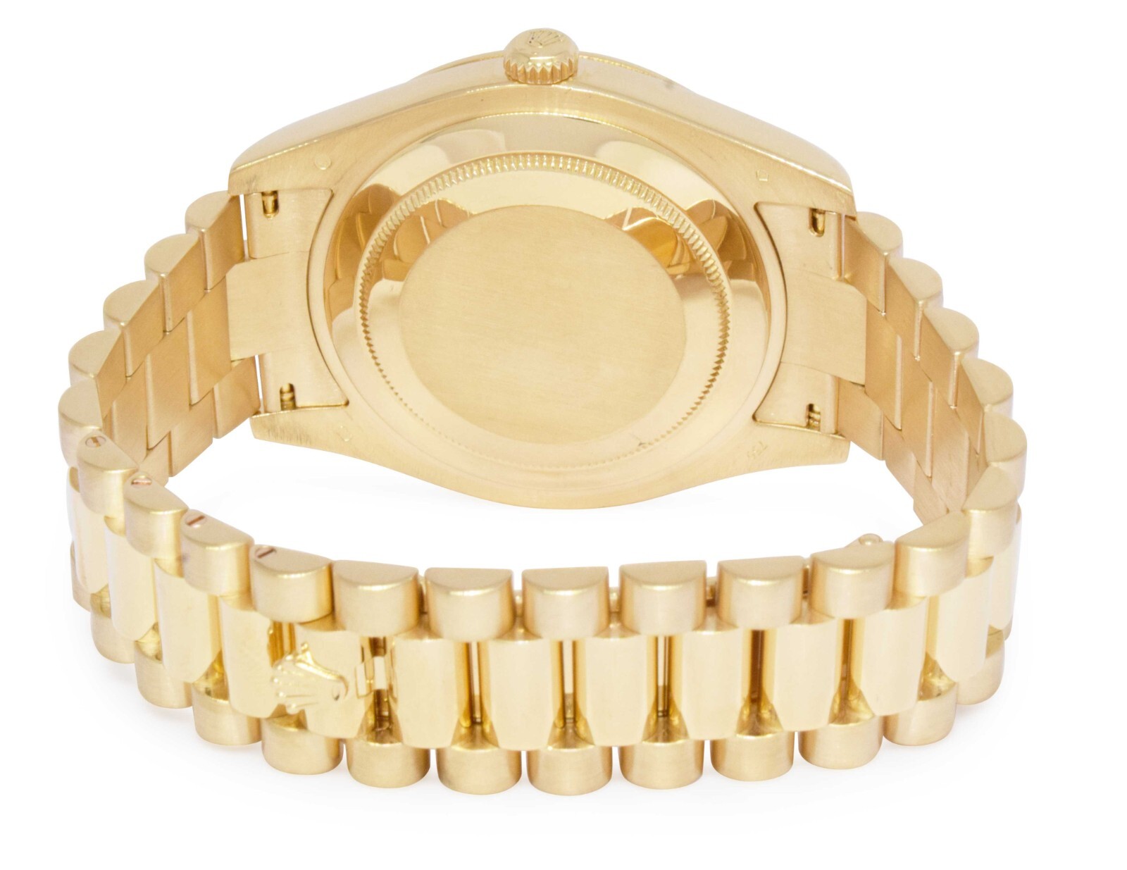 Rolex Day-Date II President 18k Yellow Gold Black Wave Arabic 41mm Watch 218238