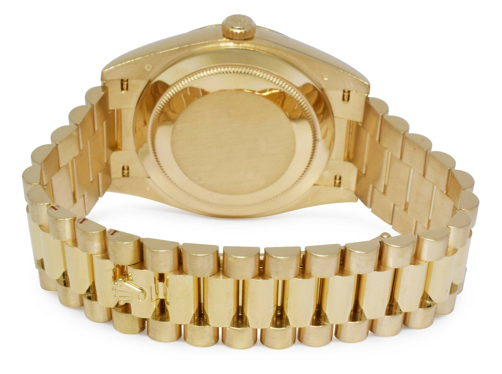 Rolex Day-Date 40 President 18k Yellow Gold Black Motif Dial Watch B/P  228238