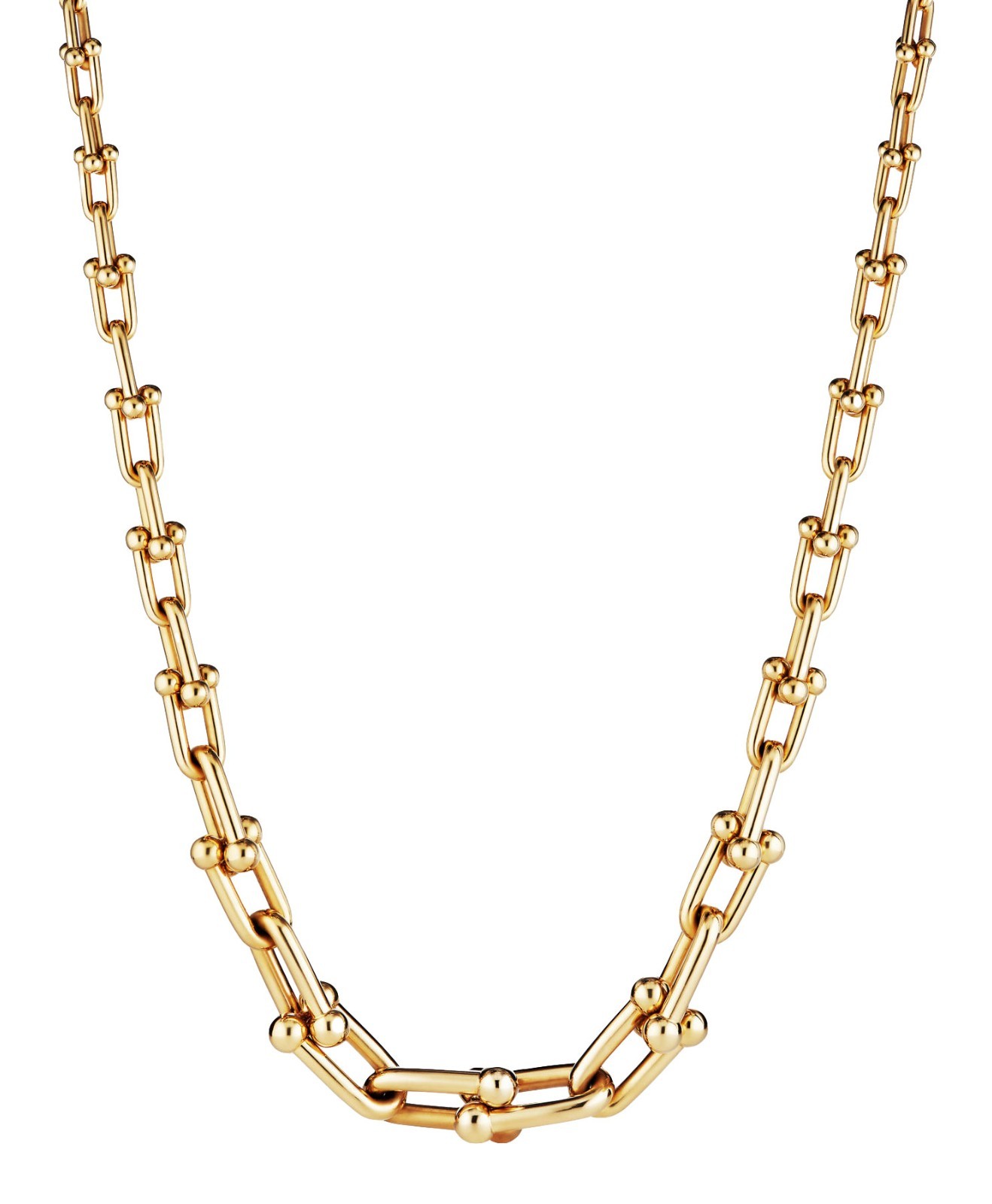 Tiffany & Co. HardWear 18k Yellow Gold Graduated Link Necklace Box 60153063