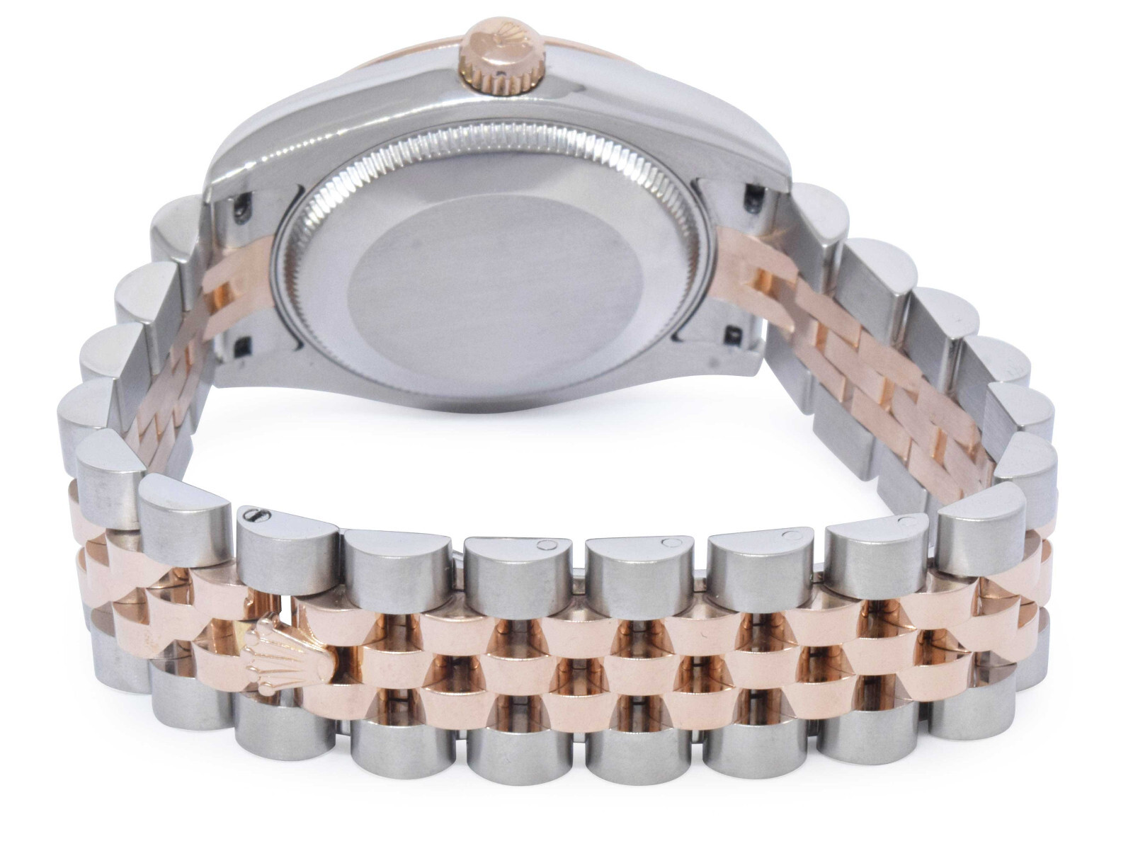 Rolex Datejust 18k Rose Gold/Steel Black Roman Dial Ladies 31mm Watch D 178271