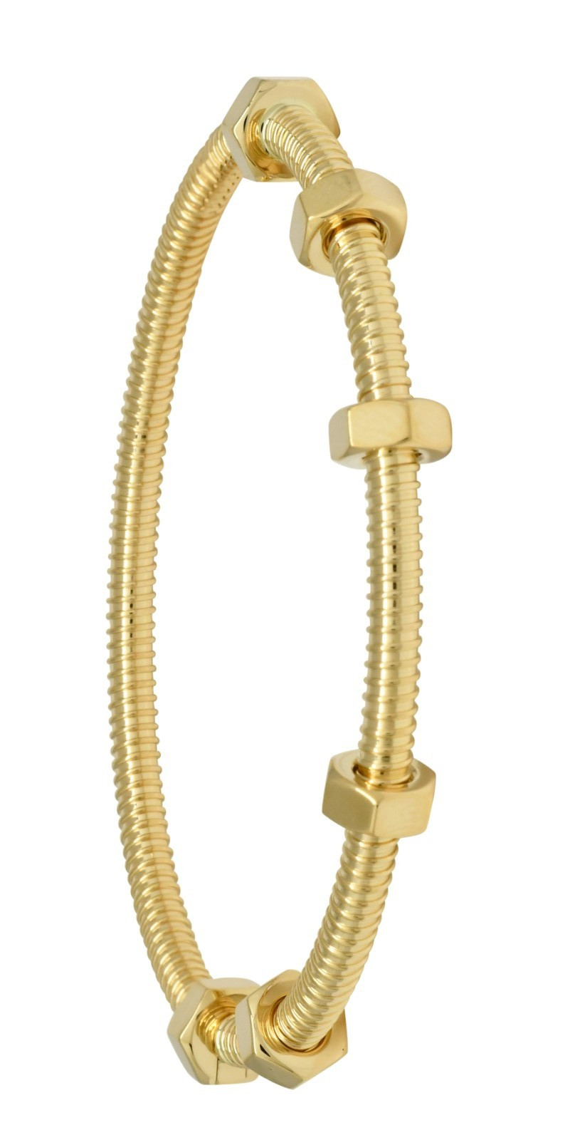 Cartier Ecrou Bracelet 16cm 18k Yellow Gold Screw Nut Bangle B6063816