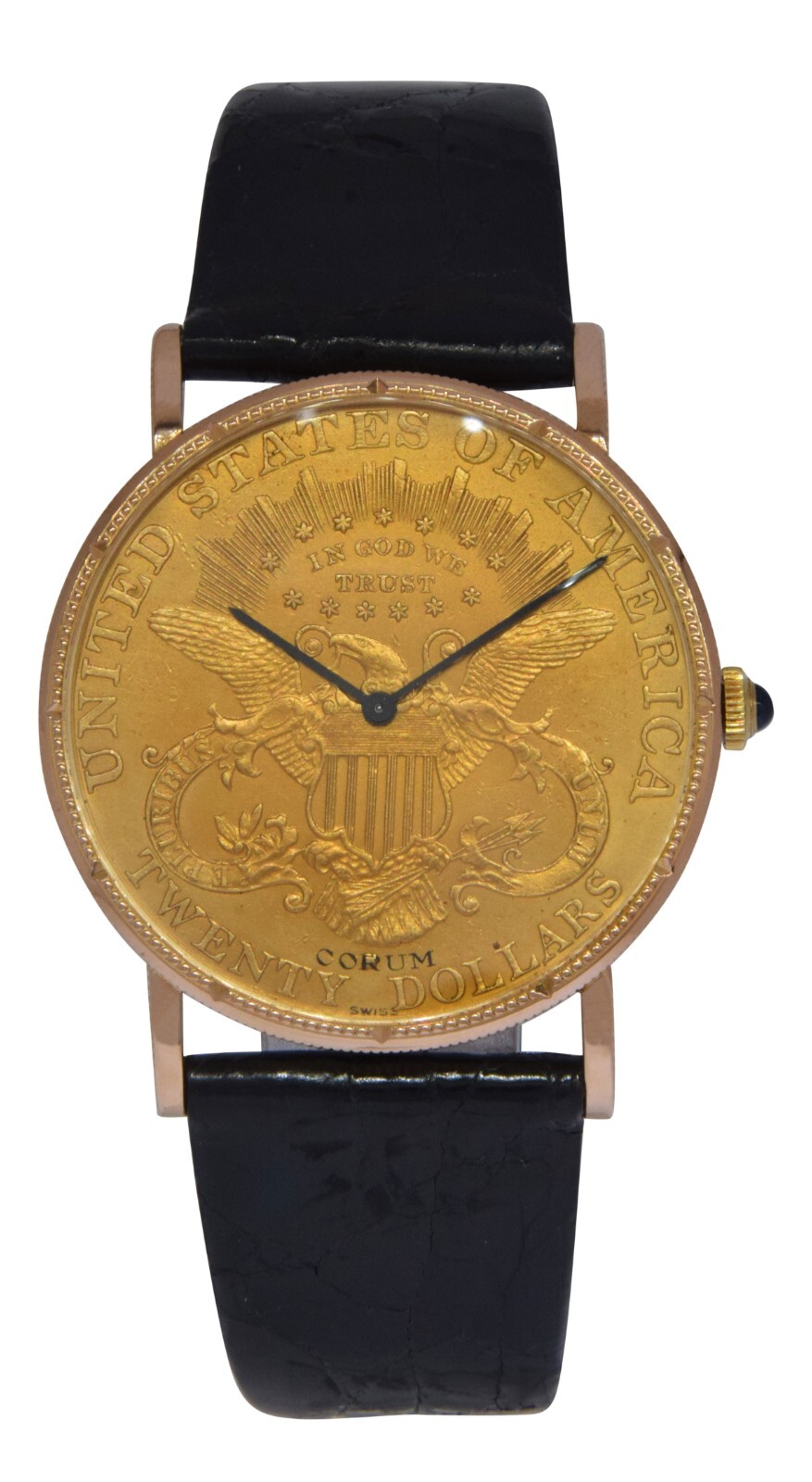 CORUM $20 US Coin Double Eagle 22k Yellow Gold Mens 34.5mm Manual Watch 1879