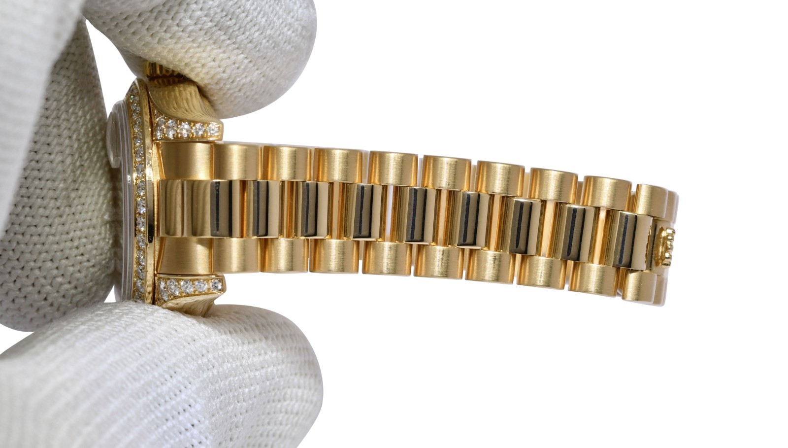 Rolex Datejust President 18k Yellow Gold Champagne Diamond 26mm Watch Z 179158