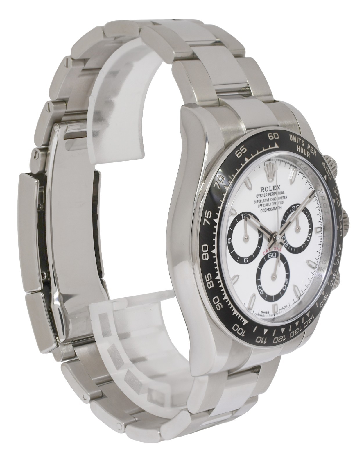 Rolex Daytona Steel & Ceramic Bezel White Dial 40mm Watch +Card '24 126500