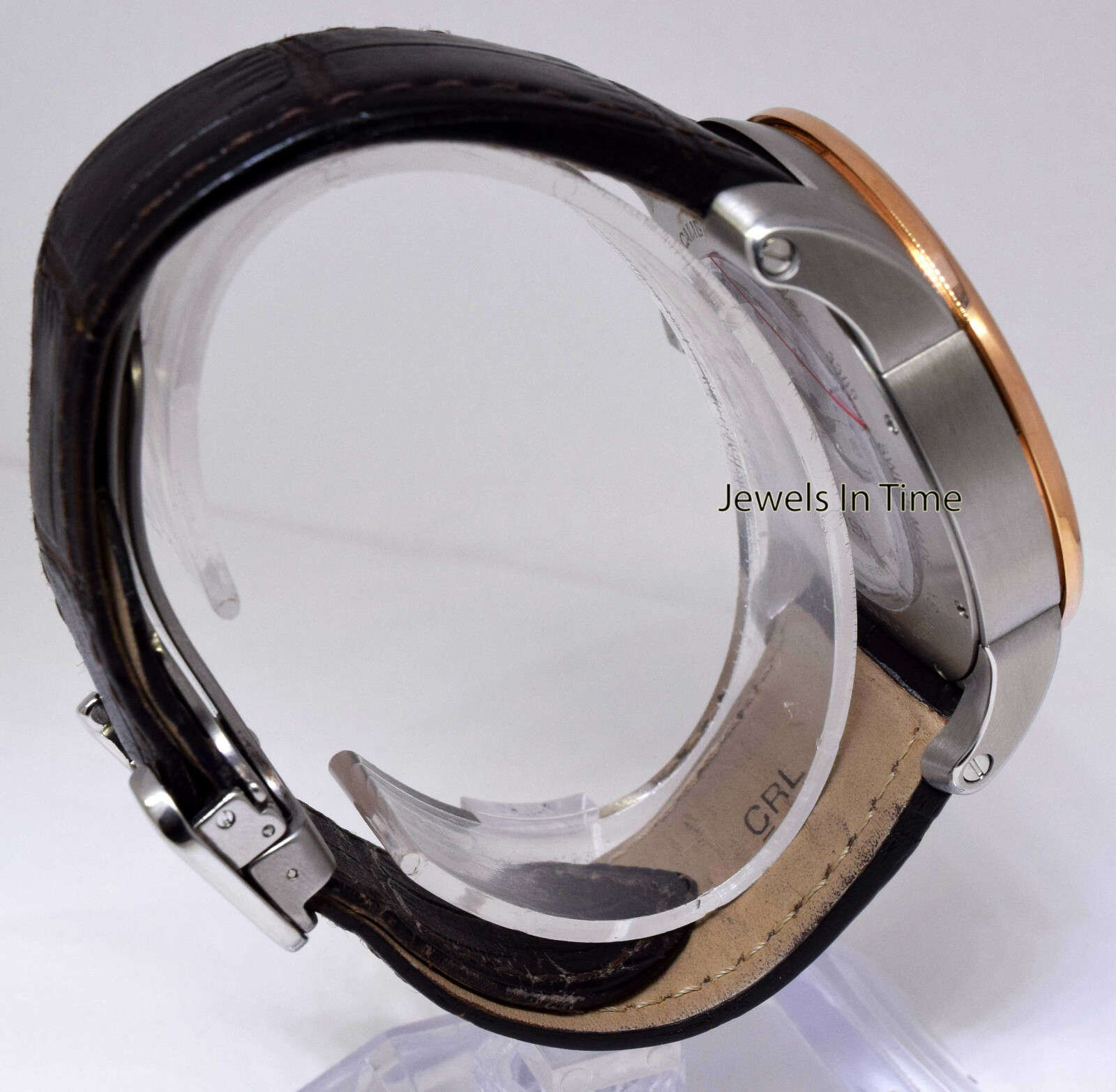 Cartier Calibre Steel & 18k Rose Gold Silver Dial 42mm Watch W7100039 3299