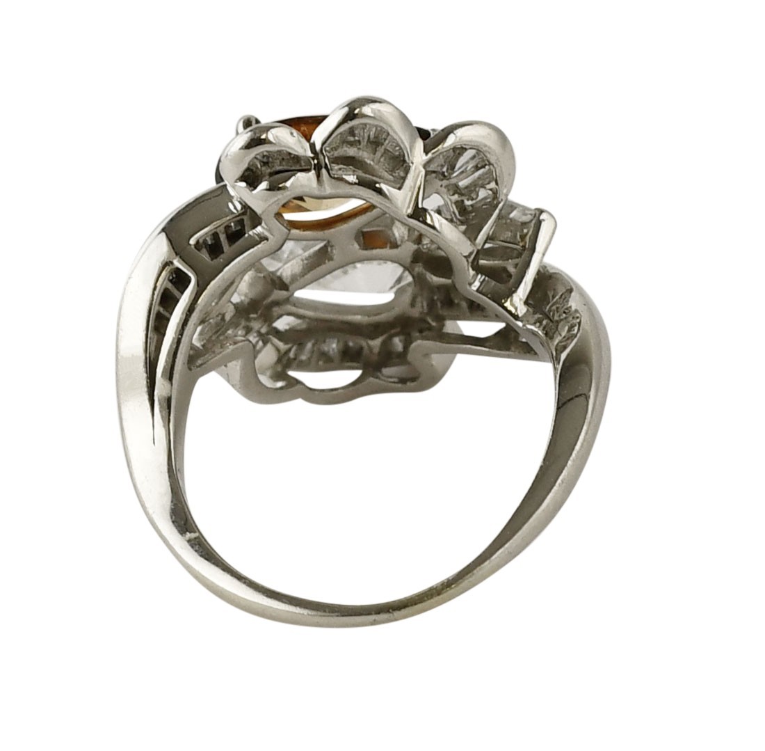 GIA 1.49 & 1.08 Carat Pear Brilliant Diamond Platinum Cocktail Ring size 6.25