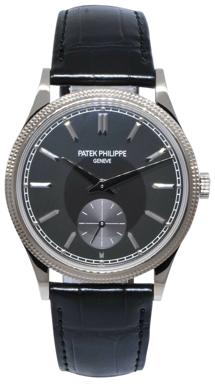 NEW Patek Philippe 6119 Calatrava 18k WG Gray Brushed Dial 39 Manual Watch 6119G