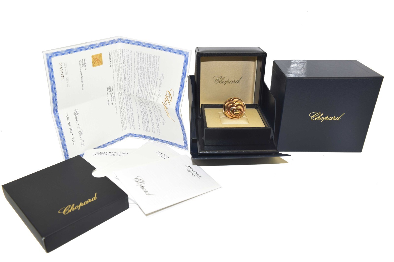 Chopard Anello Xtravaganza 18K Heart Ring Size 6 826979-5110
