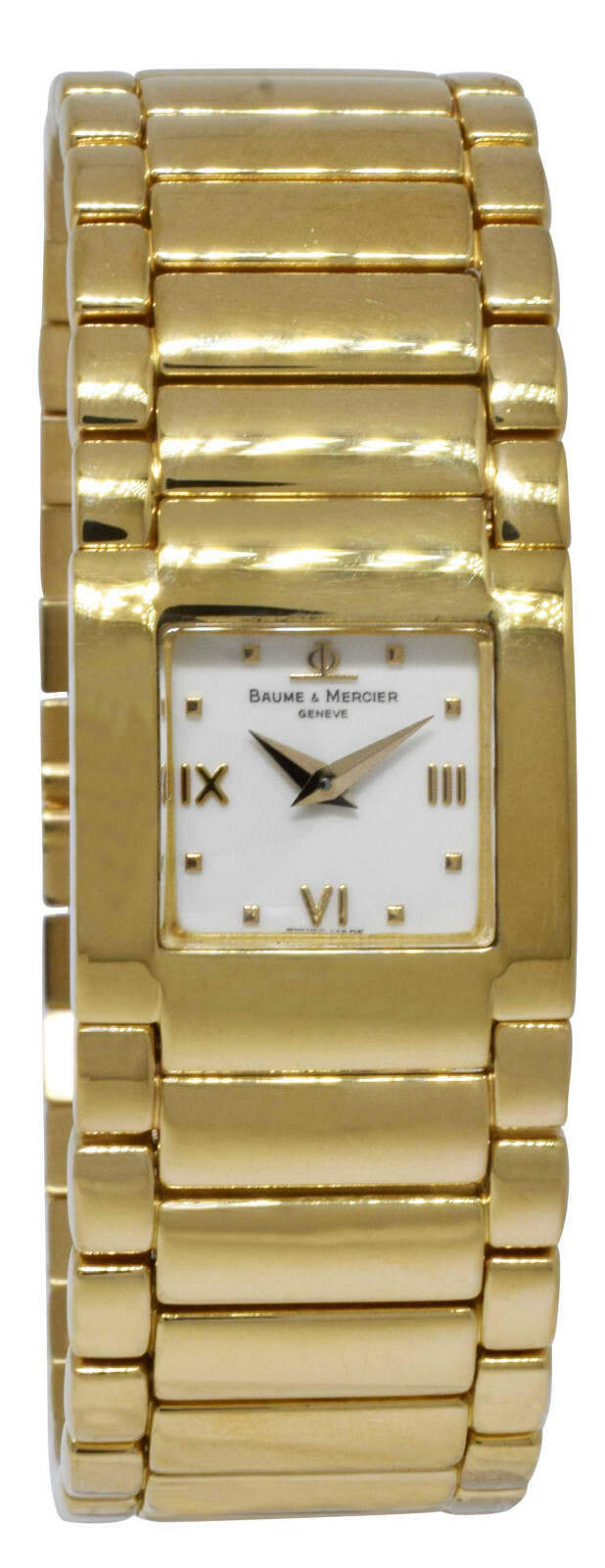 Baume & Mercier Catwalk 18k Yellow Gold Ladies 21mm Quartz Watch/Box MV045223