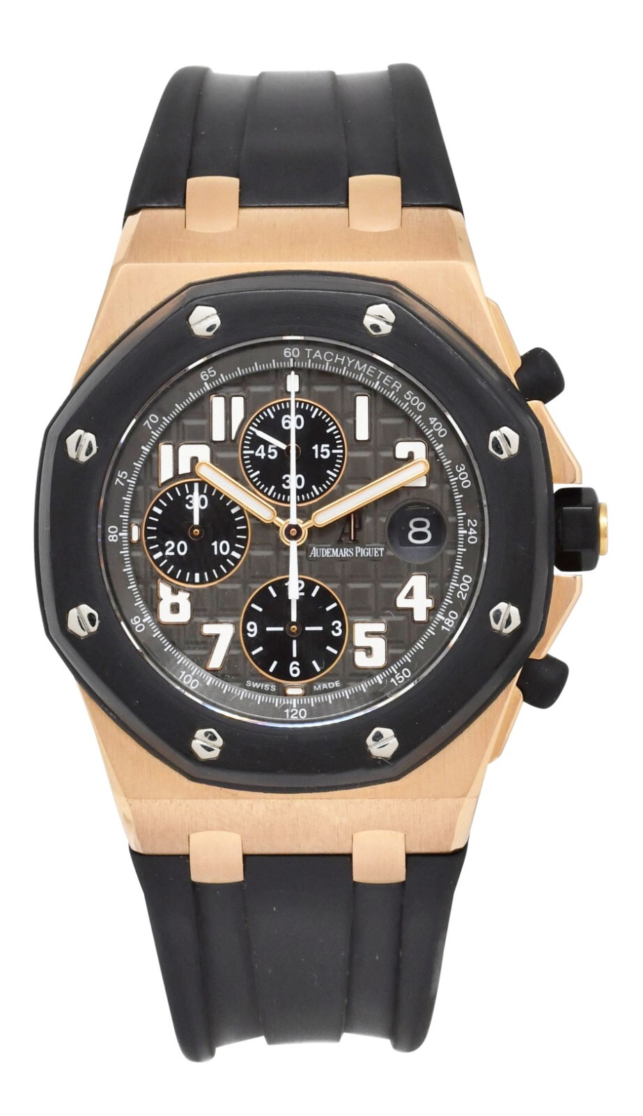 Audemars Piguet Royal Oak Offshore 42 Chrono  Rose Gold RubberClad Watch 25940OK