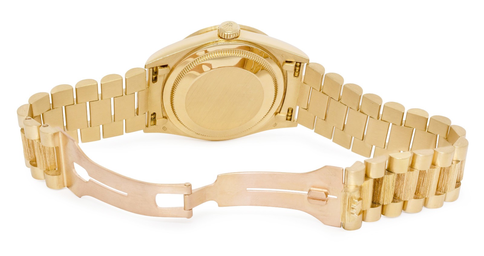 Rolex Day-Date President 18k Yellow Gold Bark Diamond 36mm Watch W 18308