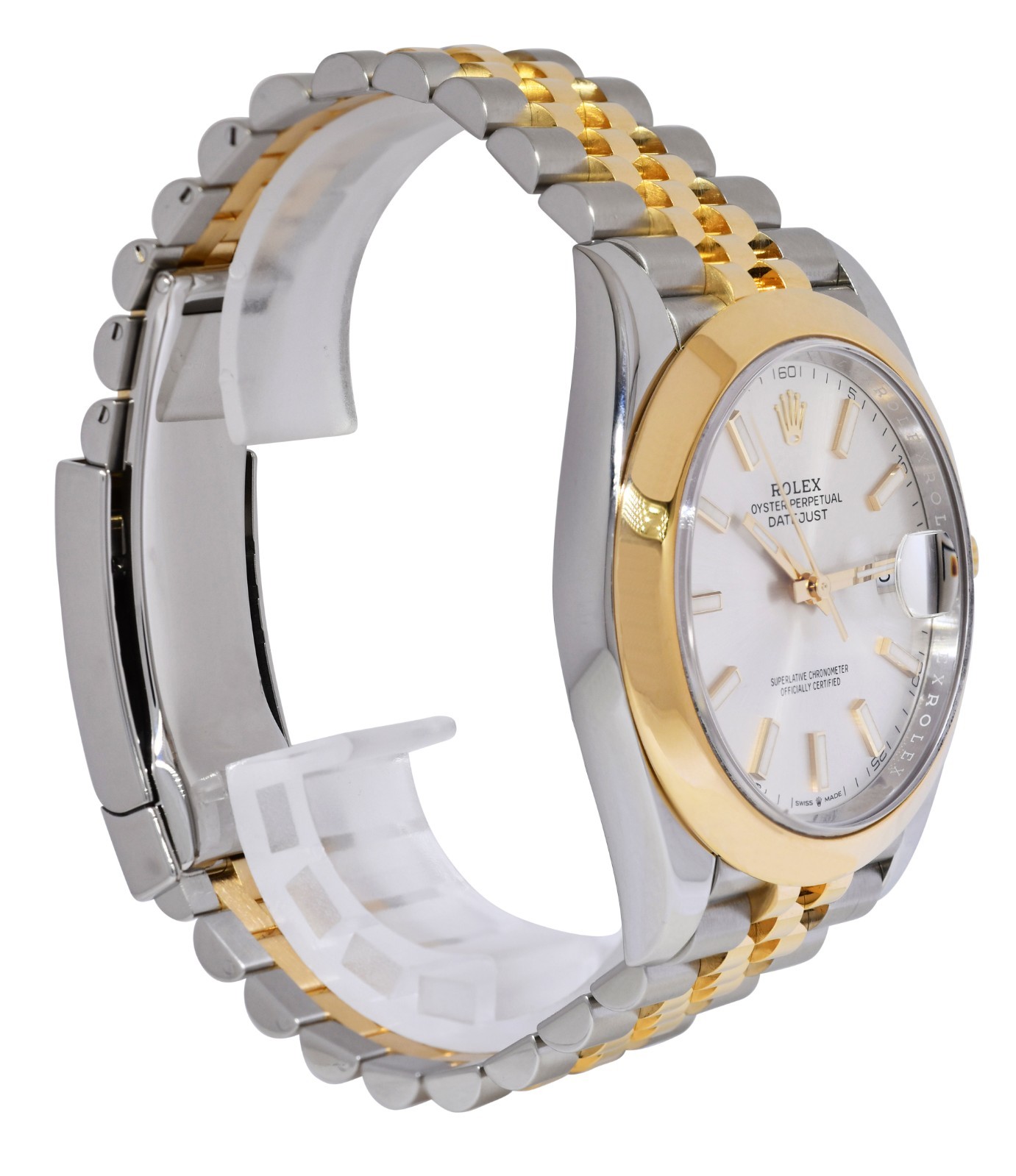 Rolex Datejust 41 18k Yellow Gold/Steel Silver Dial Jubilee Watch B/P '19 126303