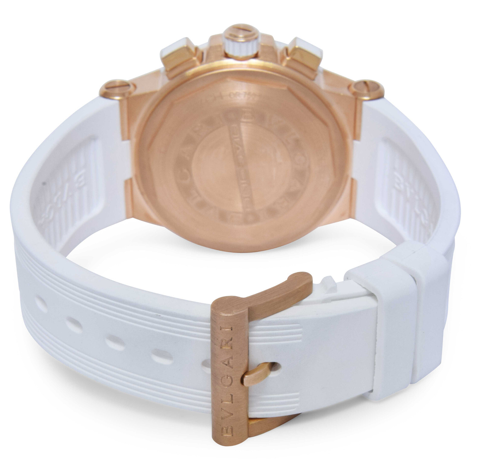 Bvlgari Diagono 18k Rose Gold & Diamond Ladies Automatic Watch B/P DGP35GVCH