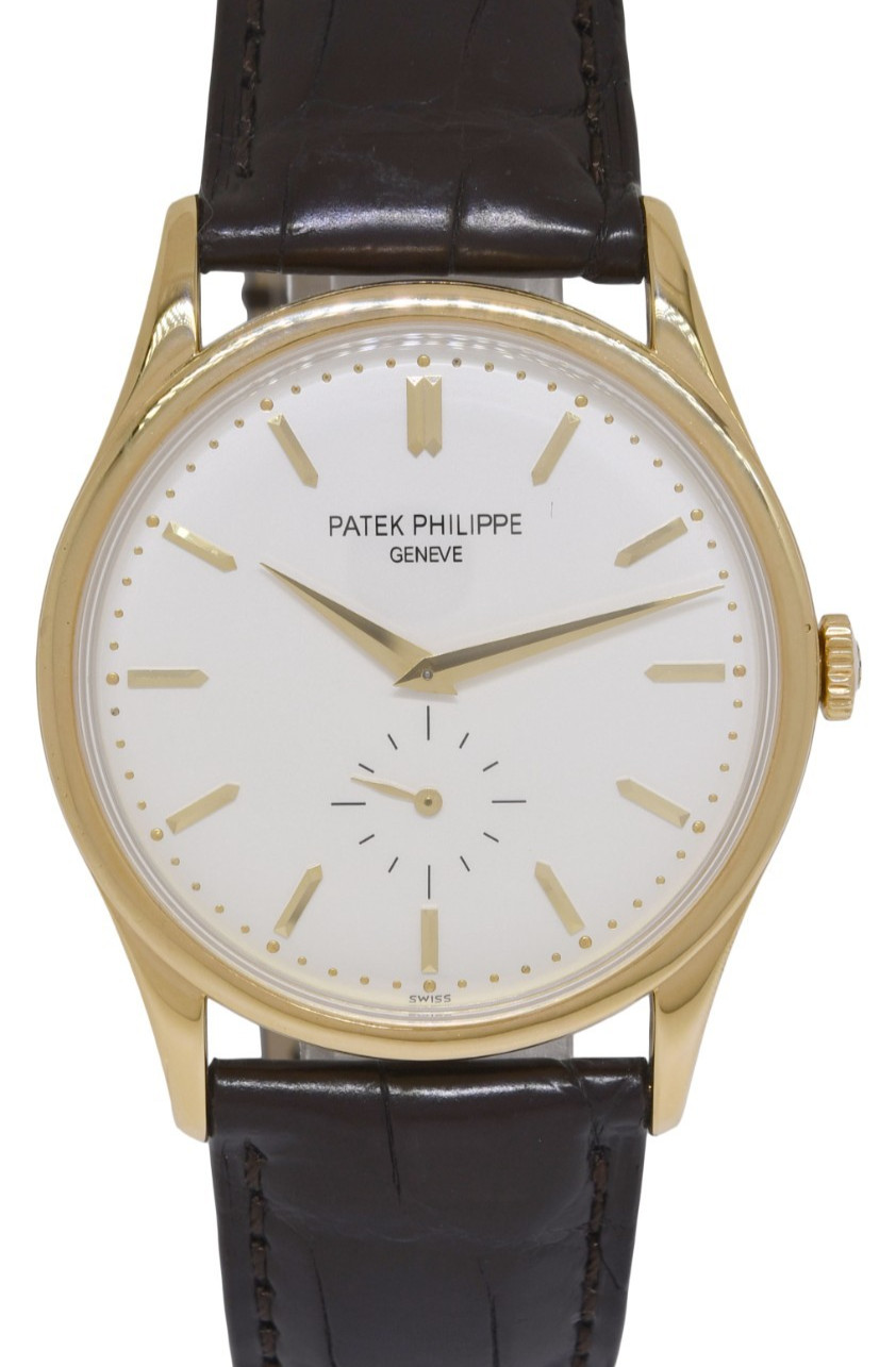 Patek Philippe 5196 Calatrava 18k Yellow Gold Mens 37mm Manual Watch 5196J
