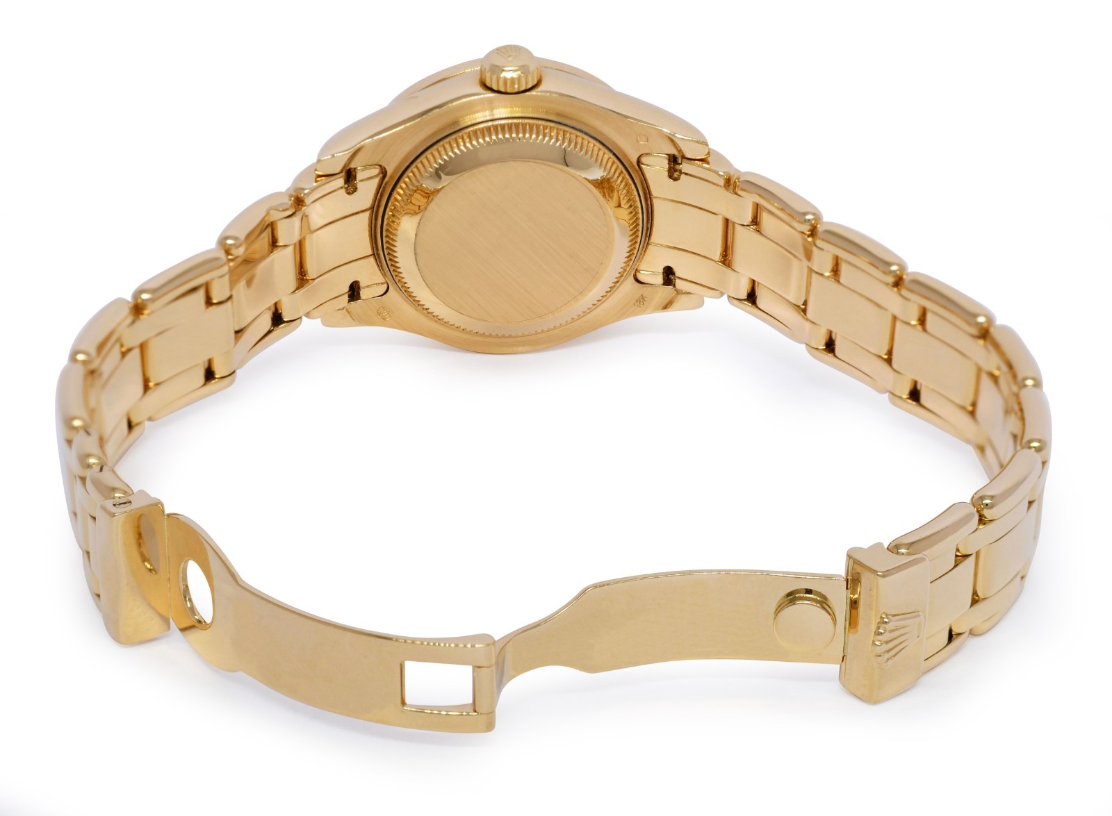 Rolex Datejust Pearlmaster 18k Yellow Gold MOP Diamond Ladies 29mm Watch W 69328