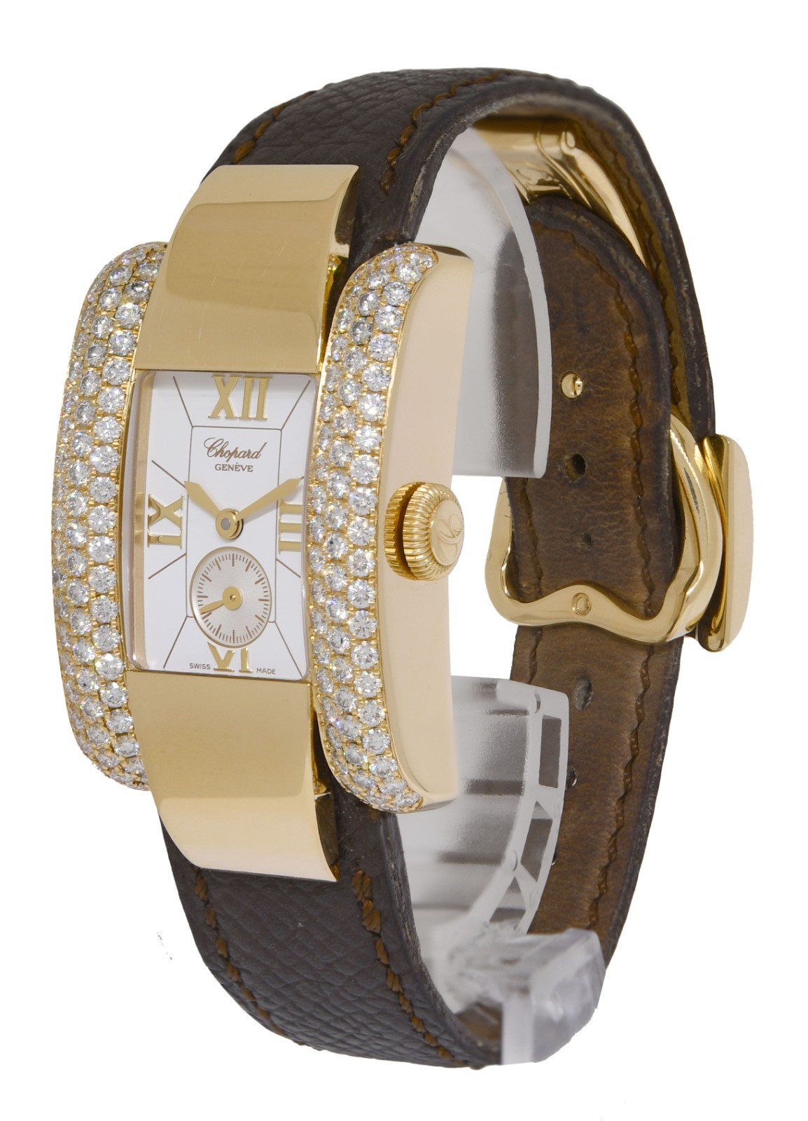 Chopard La Strada 18k Yellow Gold Diamond Ladies Quartz Watch Box/Papers 41/6823