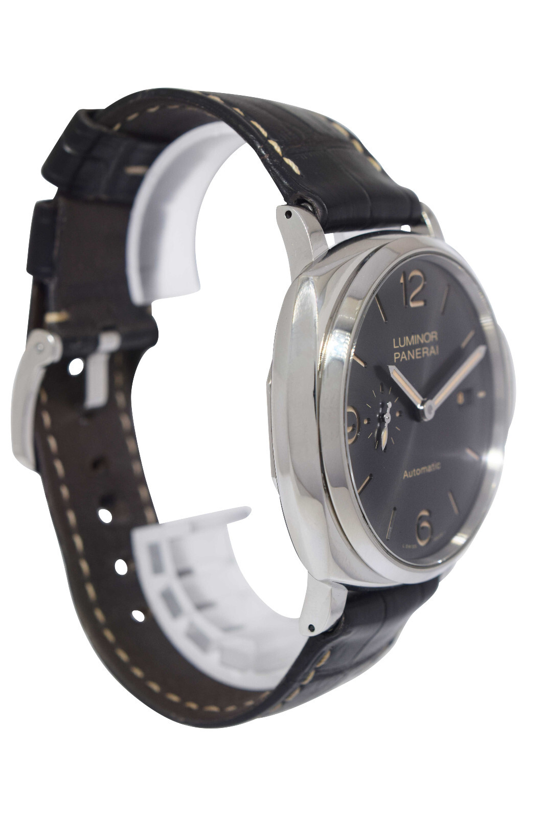 Panerai Luminor Due PAM 943 Steel Anthracite Grey Dial 45mm Watch +Box PAM00943