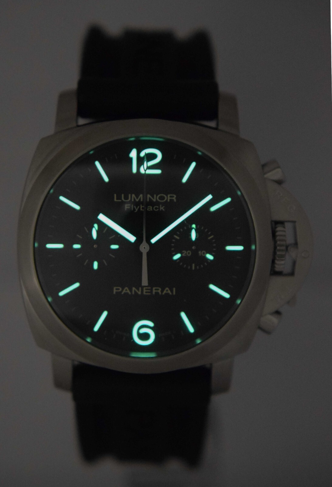 Panerai Luminor Flyback Chronograph PAM 361 Steel Black Dial 44mm Watch PAM00361