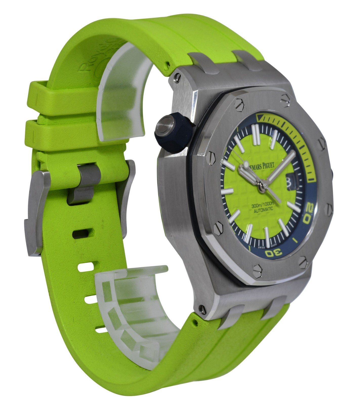 Audemars Piguet Royal Oak Offshore Diver Steel Green Dial 42mm Watch 15710ST