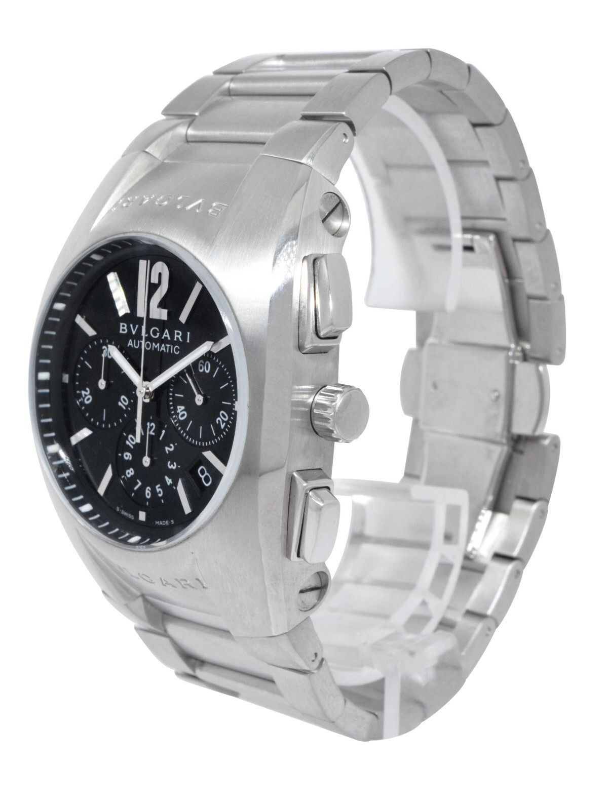 Bvlgari Ergon Chronograph Stainless Steel Automatic Mens Watch Bulgari EG40SCH Bvlgari Ergon Chronograph Stainless Steel Automatic Mens Watch Bulgari EG40SCH