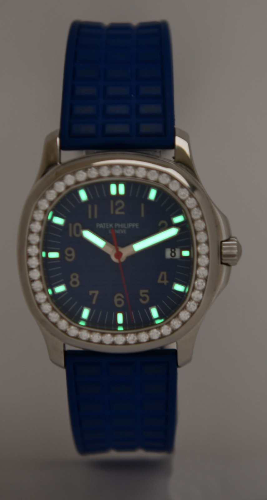Patek Philippe Aquanaut 5067 Luce Steel & Diamond Blue Ladies Watch 5067A