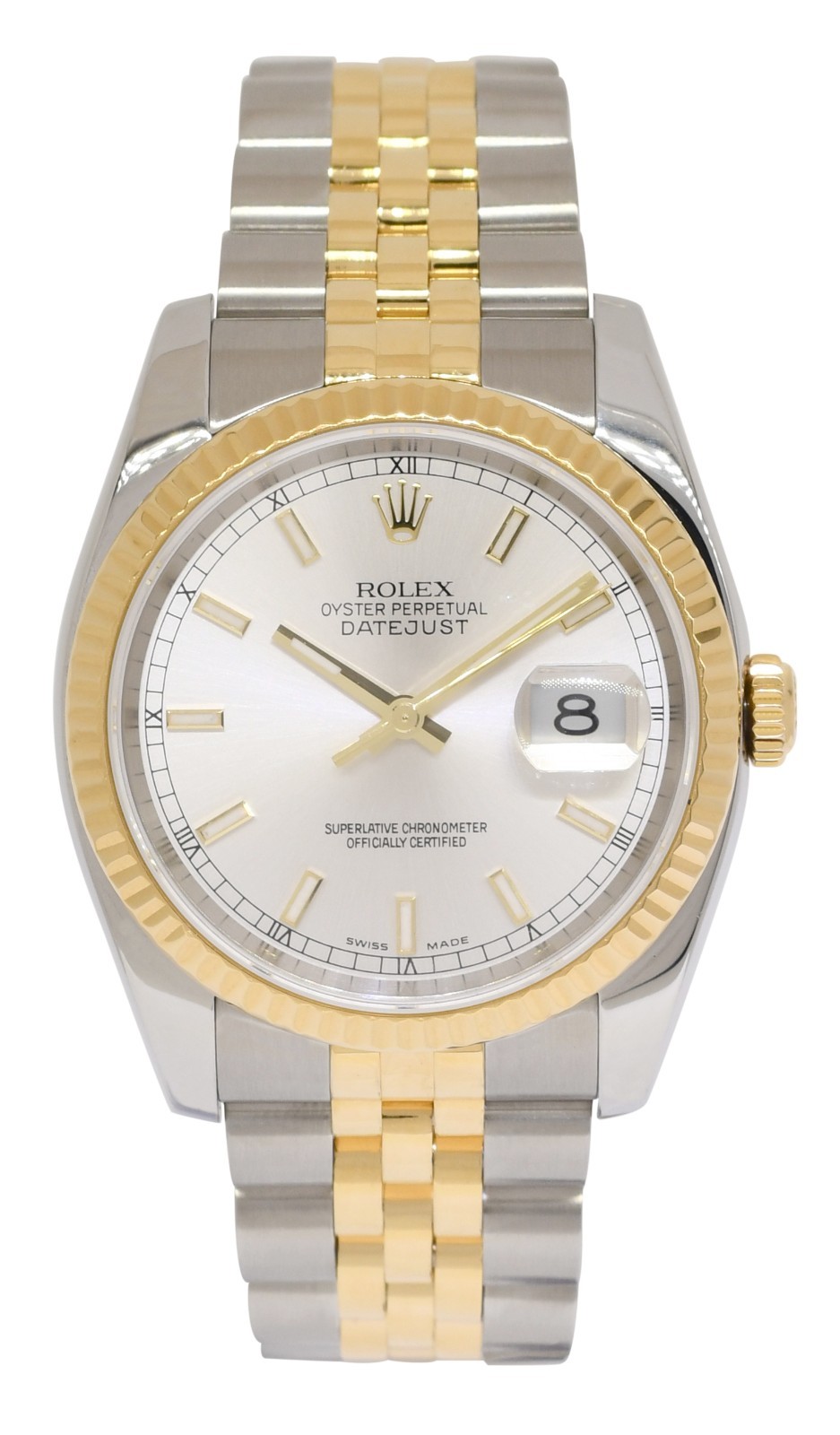 Rolex Datejust 18k Yellow Gold/Steel Silver Dial 36mm Watch F 116233 Rolex Datejust 18k Yellow Gold/Steel Silver Dial 36mm Watch F 116233
