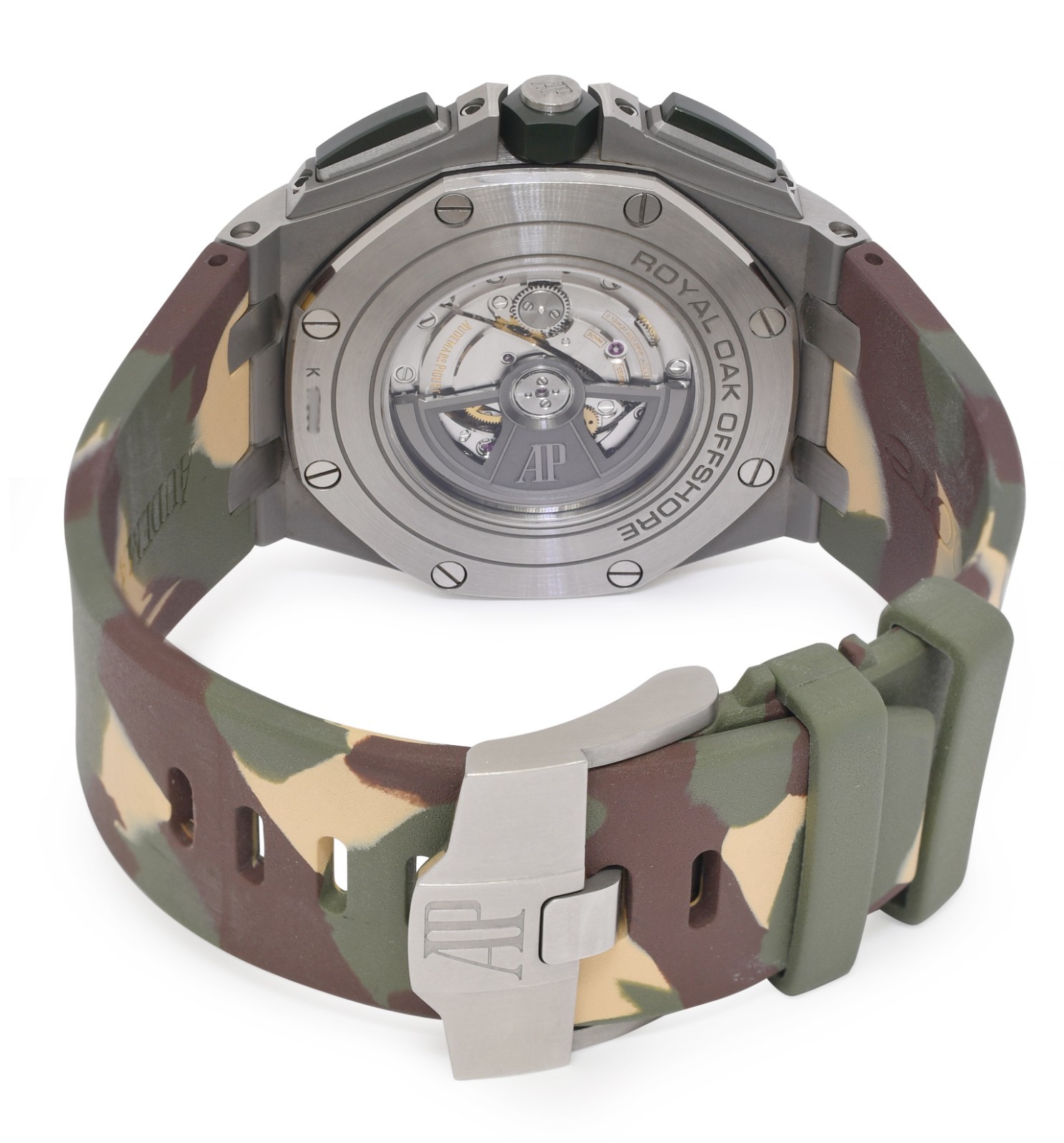 Audemars Piguet Royal Oak Offshore Steel Ceramic Beige 44mm Watch B/P 26400SO
