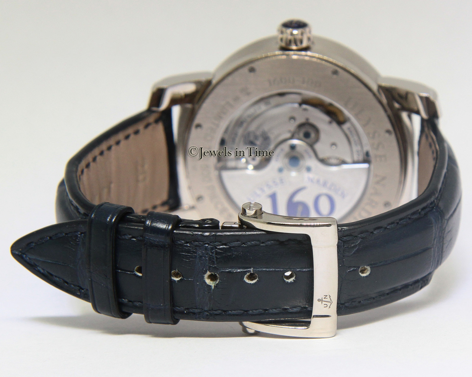 Ulysse Nardin 160th Anniversary 18k White Gold Mens Watch 1600-100 Box/Papers