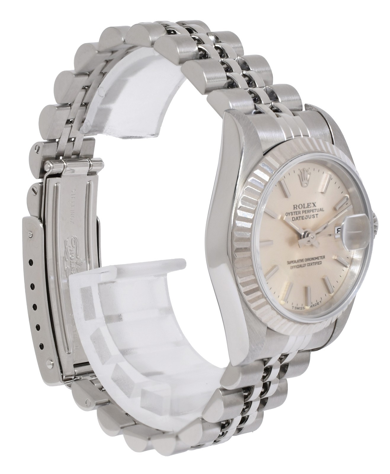 Rolex Datejust Steel/18k WG Bezel Silver Dial Ladies 26mm Watch W 69174