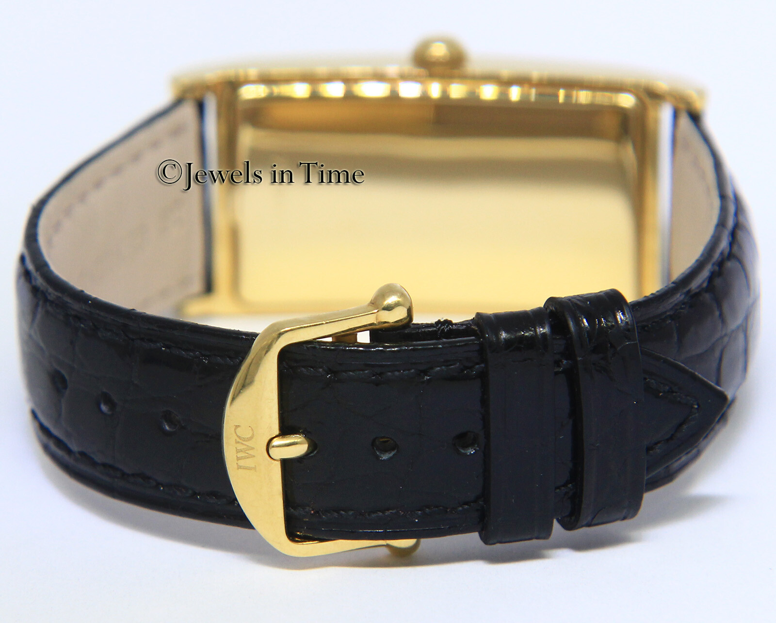 IWC Venezia 18k Yellow Gold White Dial Manual Wind Watch 2553