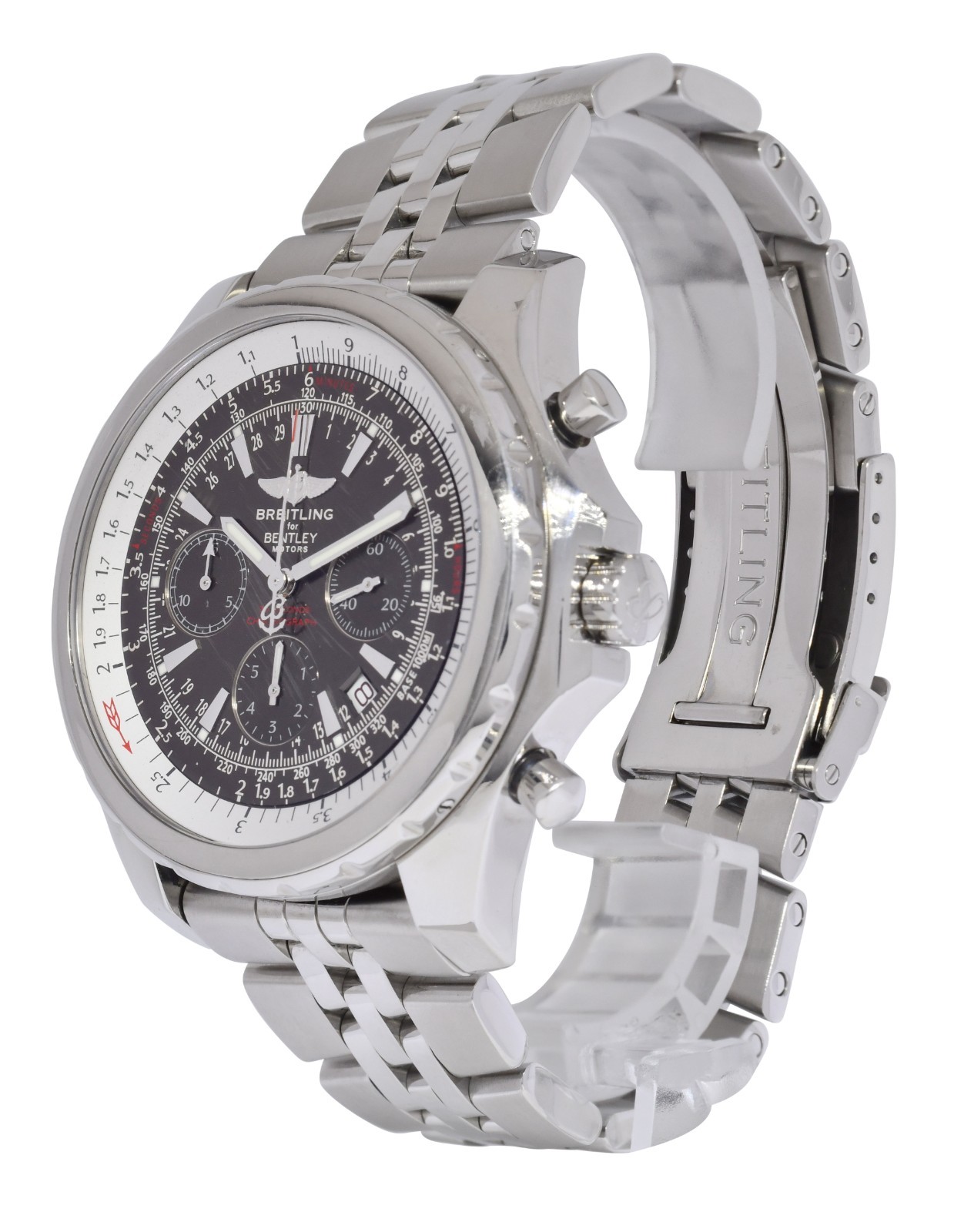 Breitling Bentley Motors T Chronograph Steel Mens 49mm Watch Box+Booklet A25363