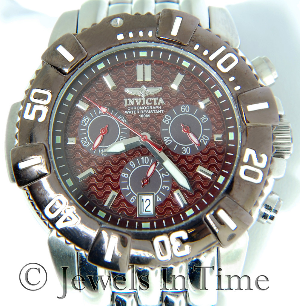 Invicta Pro Diver Model No. 7160 Stainless Steel Quartz Mens Watch Box & Papers
