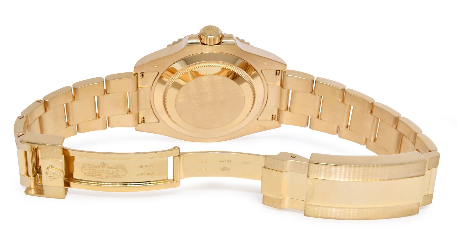 Rolex Submariner Date 18k Yellow Gold Blue Ceramic 41mm Watch 126618 LB