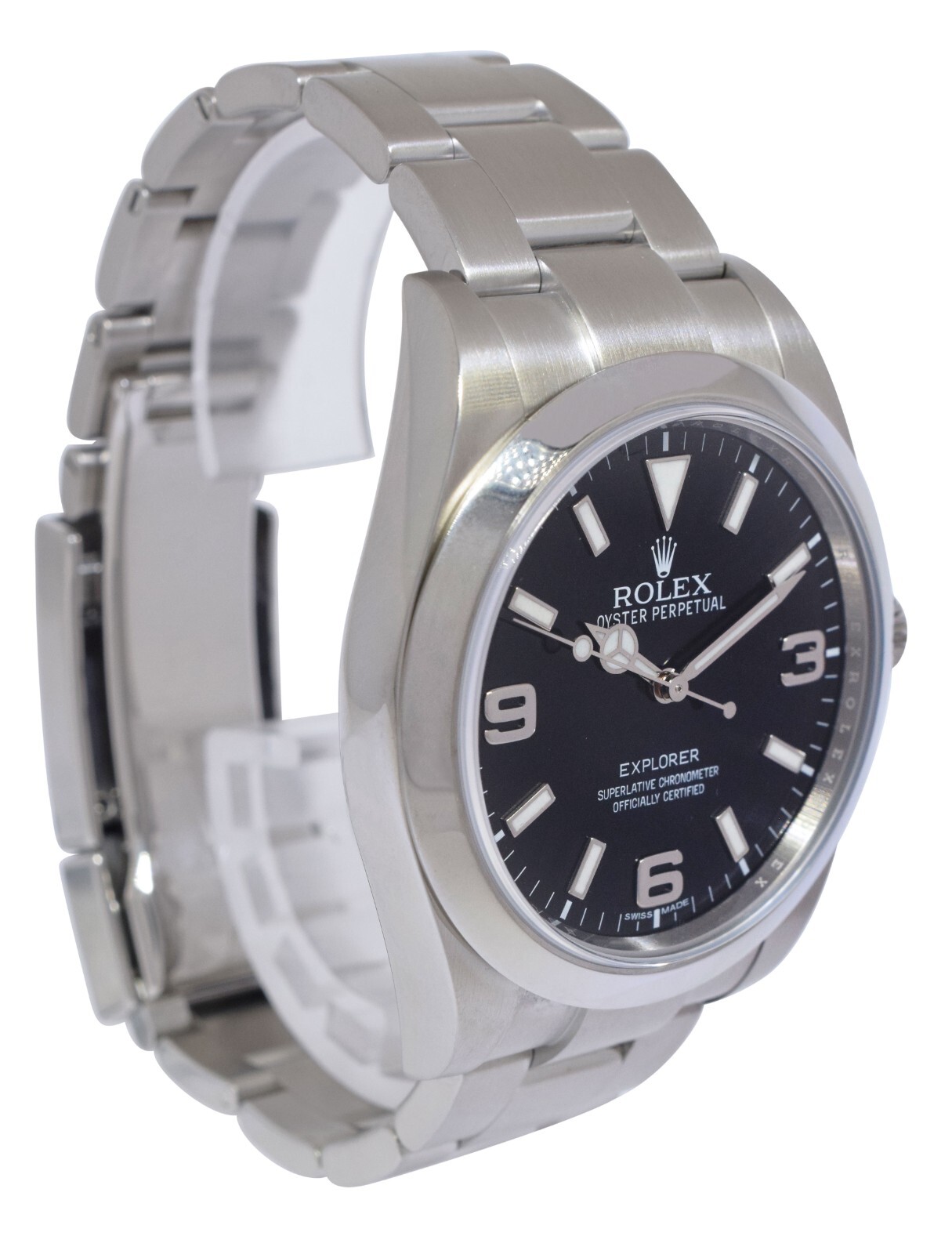 Rolex Explorer Stainless Steel Black Dial MK1 Mens 39mm Watch 214270