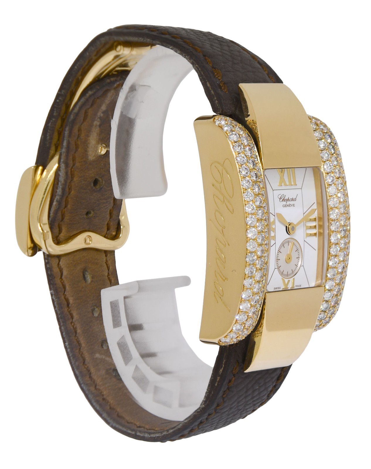 Chopard La Strada 18k Yellow Gold Diamond Ladies Quartz Watch Box/Papers 41/6823