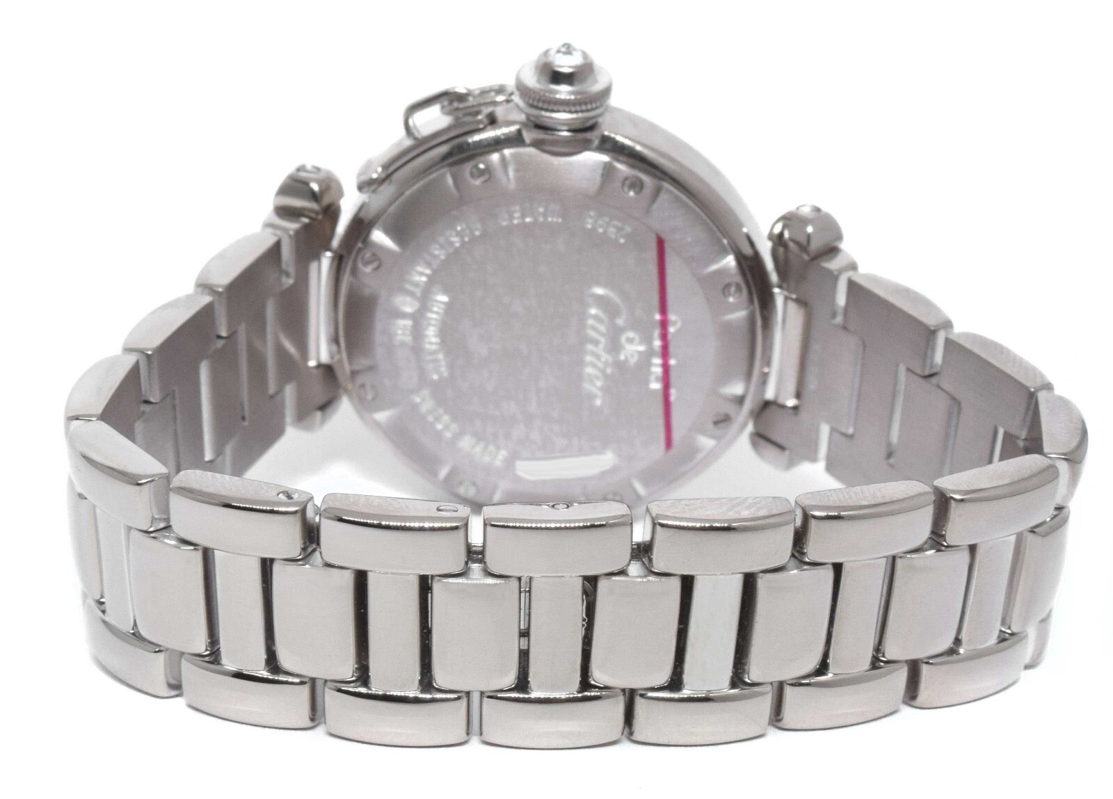 Cartier Pasha 18k White Gold Diamond Dial/Bezel Ladies 32mm Automatic Watch 2398