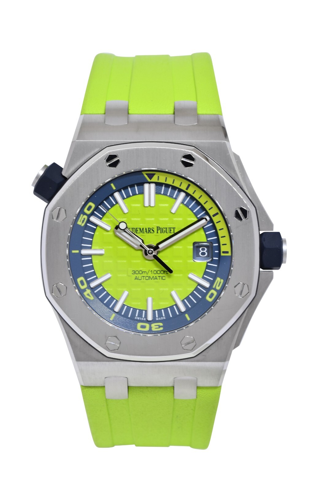 Audemars Piguet Royal Oak Offshore Diver Steel Green Dial 42mm Watch 15710ST