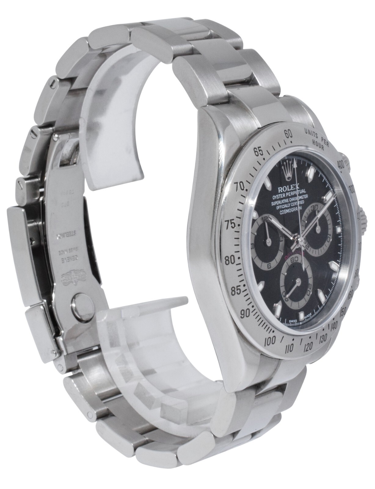 Rolex Daytona Chronograph Steel Black Dial Mens 40mm Watch Z 116520
