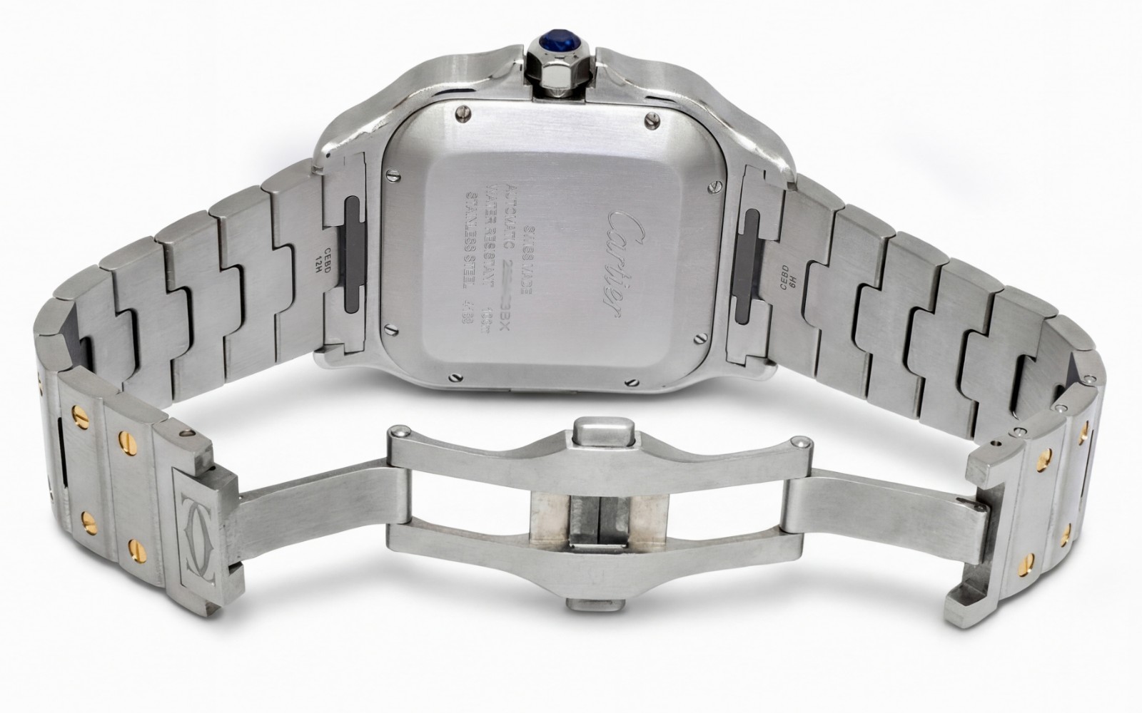 Cartier Santos XL Chronograph 18k Yellow Gold /Steel Mens Watch W2SA0008 4183
