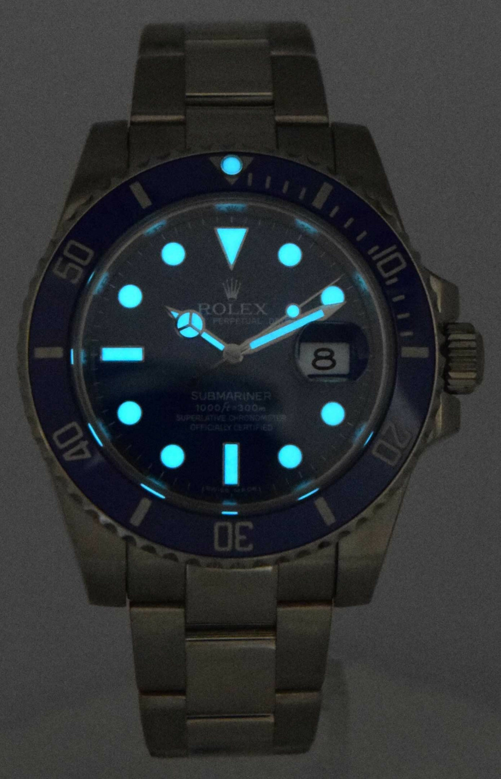 Rolex Submariner "Smurf" 18k White Gold Blue Ceramic 40mm Watch B/P V 116619