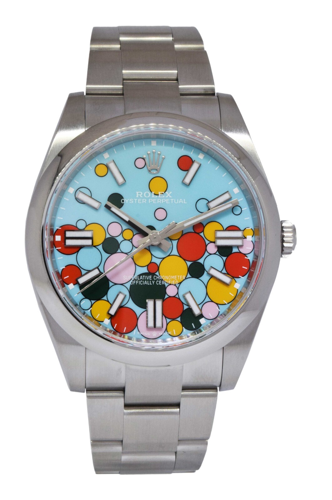Rolex Oyster Perpetual 41 Steel Celebration Dial Mens Watch NEW B/P '23 124300