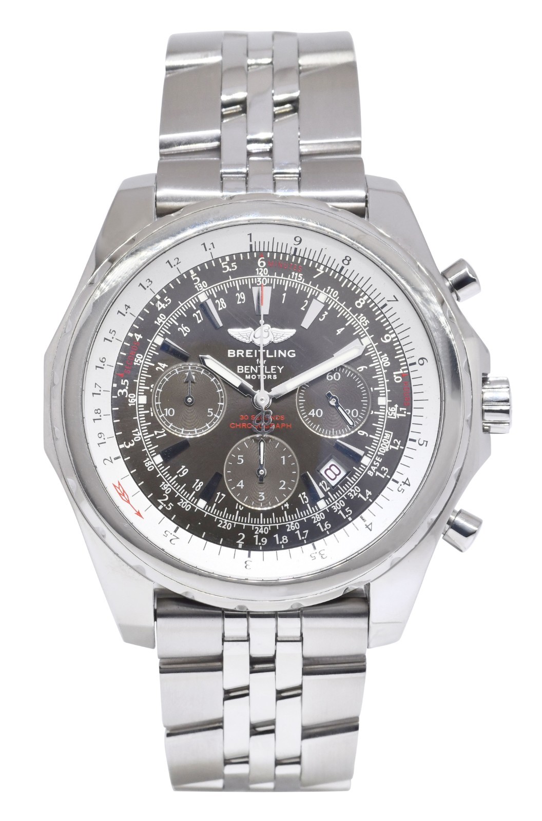 Breitling Bentley Motors T Chronograph Steel Mens 49mm Watch Box+Booklet A25363