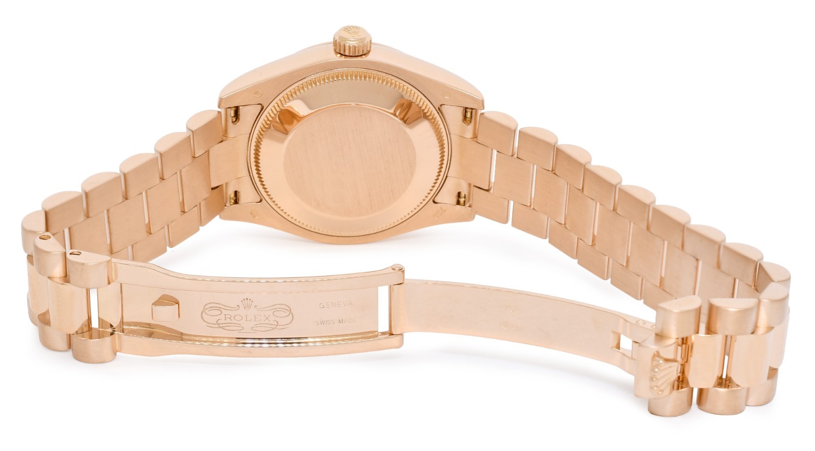 Rolex Datejust President 18k Rose Gold Pink Dial Ladies 31mm Watch Y 178245