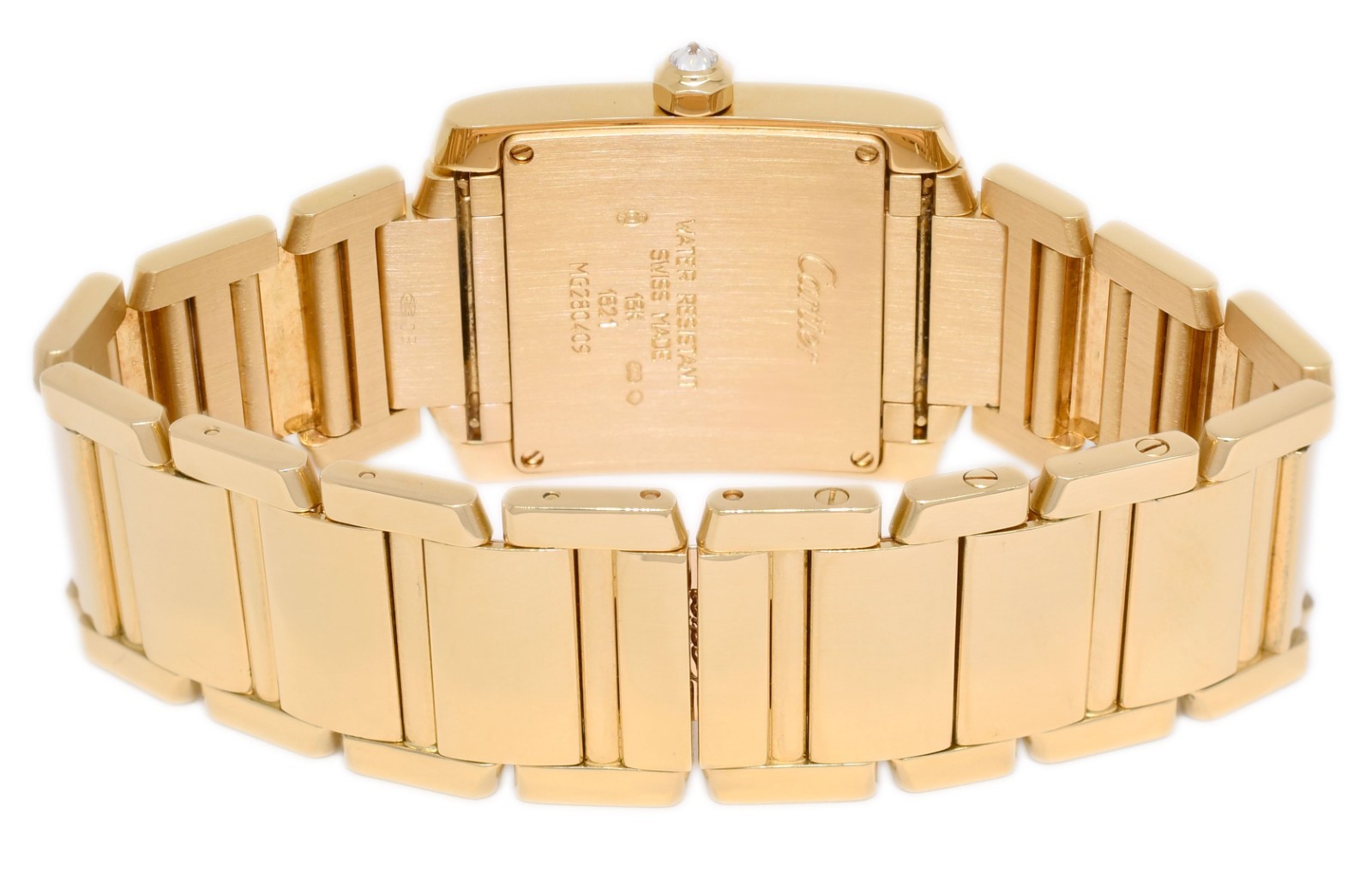 Cartier Tank Francaise Medium 18k Yellow Gold Diamond Ladies Watch WE100851 1821