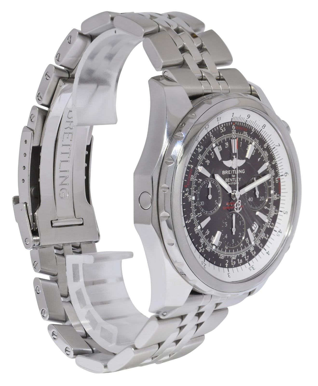 Breitling Bentley Motors T Chronograph Steel Mens 49mm Watch Box+Booklet A25363