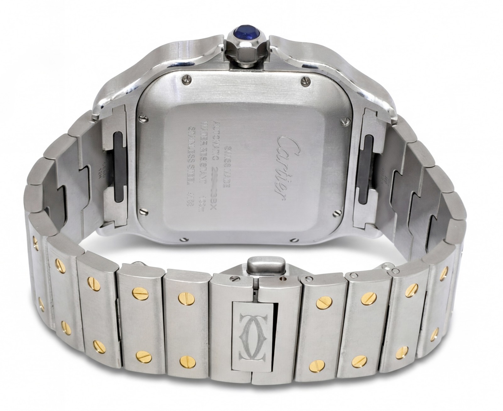 Cartier Santos XL Chronograph 18k Yellow Gold /Steel Mens Watch W2SA0008 4183