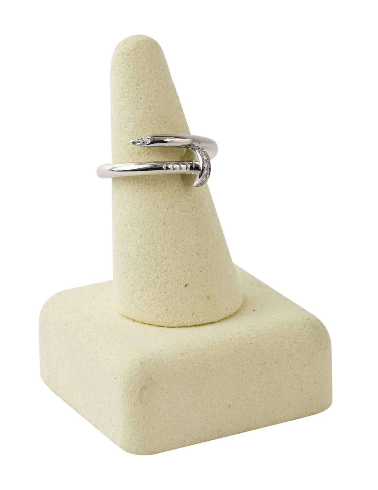 Cartier Juste Un Clou Ring 18k White Gold Diamond Nail Size 58 B/P '13 B4092758 Cartier Juste Un Clou Ring 18k White Gold Diamond Nail Size 58 B/P '13 B4092758
