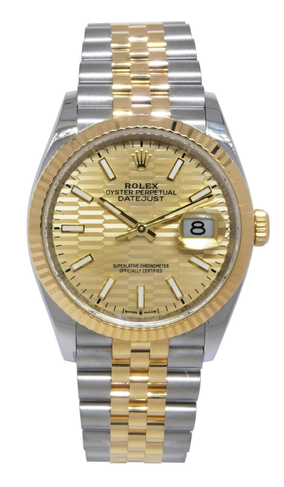 NOS Rolex Datejust 36 Yellow Gold/Steel Golden Fluted Motif Watch B/P '24 126233 NOS Rolex Datejust 36 Yellow Gold/Steel Golden Fluted Motif Watch B/P '24 126233