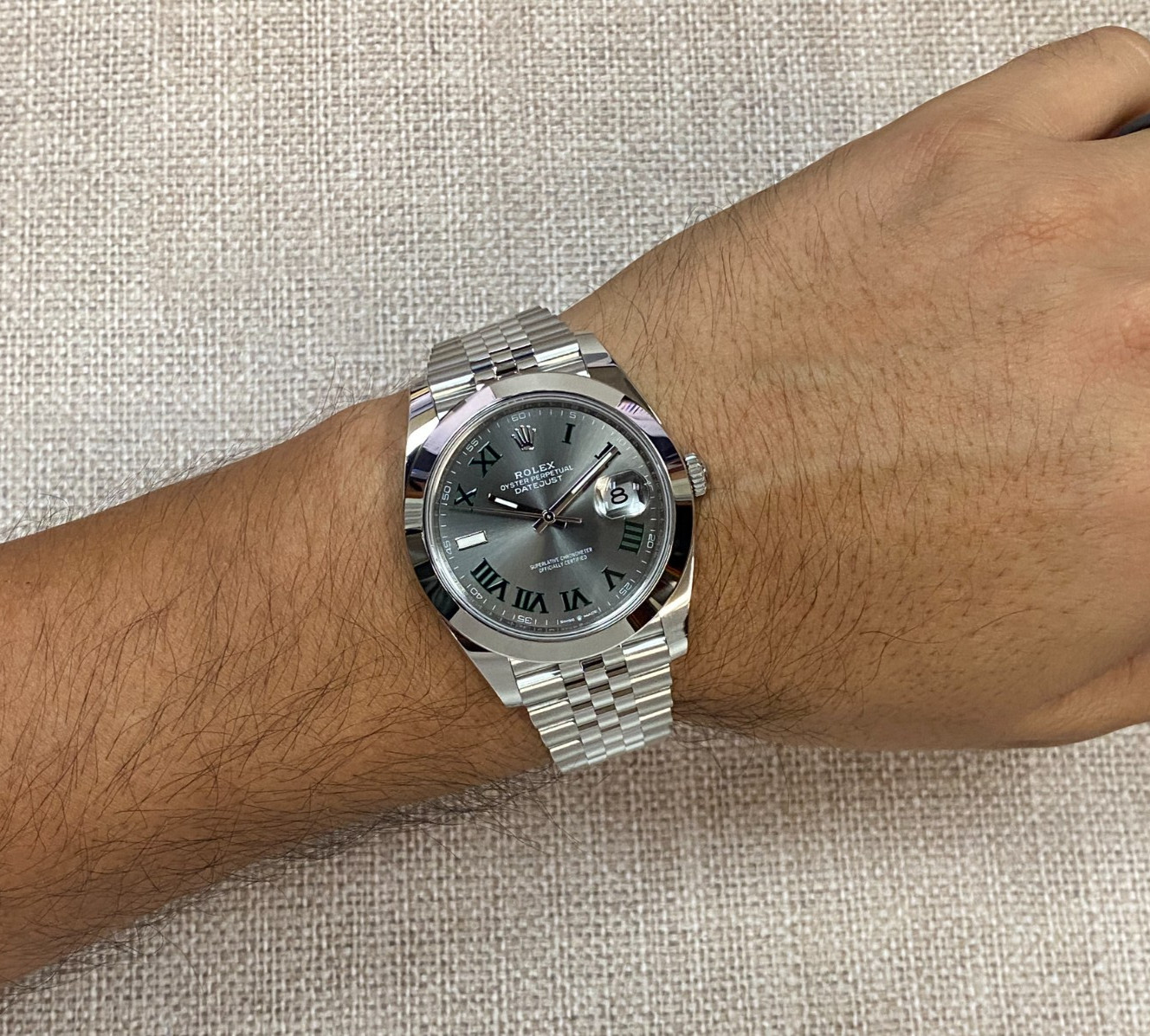 NEW Rolex Datejust 41 Steel Wimbledon Dial Mens Jubilee Watch B/P '25 126300