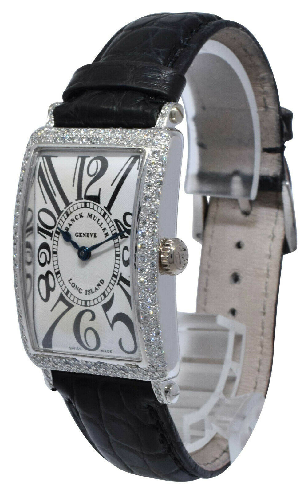 Franck Muller Long Island 18k White Gold Diamond Ladies Quartz Watch 950 QZ Franck Muller Long Island 18k White Gold Diamond Ladies Quartz Watch 950 QZ